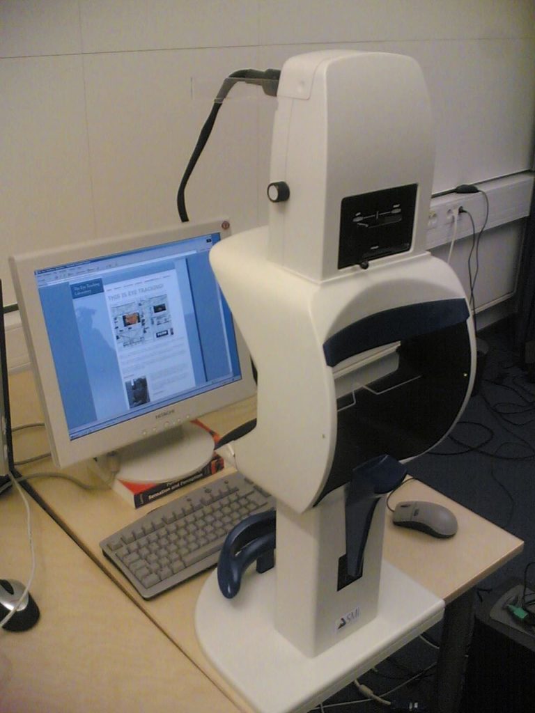 An eye tracking machine. Described in detail in text